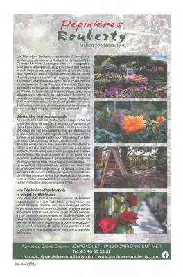 Présentation des Pépinières ROUBERTY dans publication de GRØNN