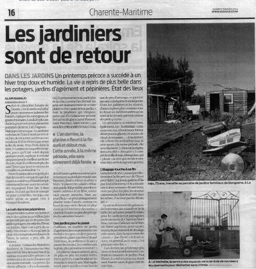 Les jardiniers sont de retour